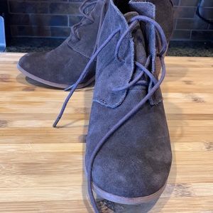 Toms Brown Suede Ankle Boots